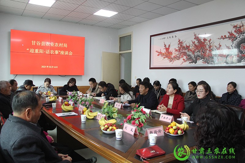 甘谷县农业农村局组织开展“迎重阳·话农事”座谈会