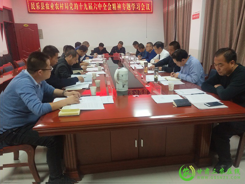 民乐县农业农村局召开党的十九届六中全会精神专题学习会议