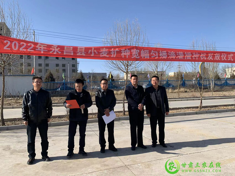 2022年甘肃省春小麦浅埋滴灌水肥一体化技术培训会在永昌县举行