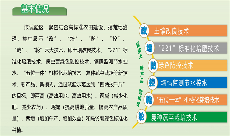 临洮县峡口镇马铃薯绿色标准化种植技术试验区基本情况